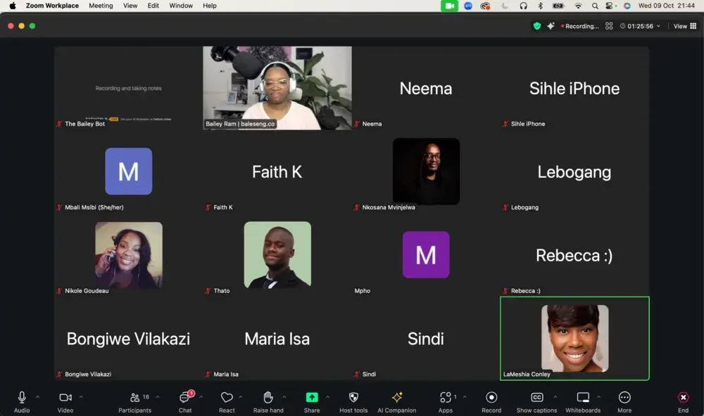 Paid Squad members gathered in a live Zoom community call